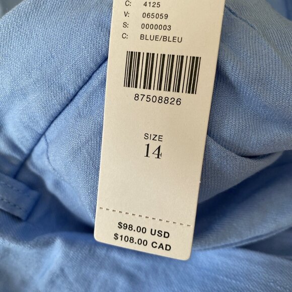 NEW Anthropologie The Avery Pleated Shorts by Maeve size 14 BLUE color - Picture 7 of 9